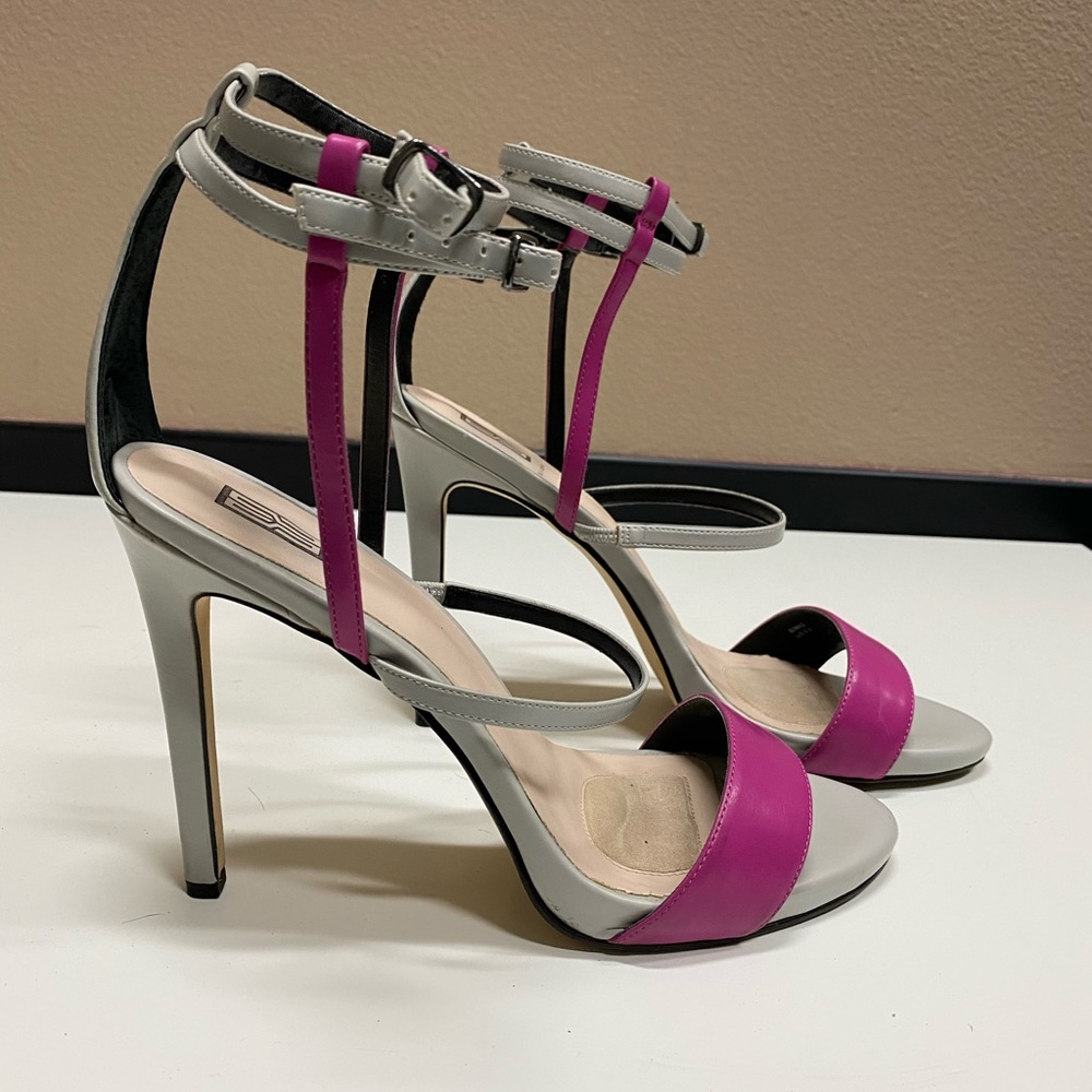 Purple and grey Heel Sandals